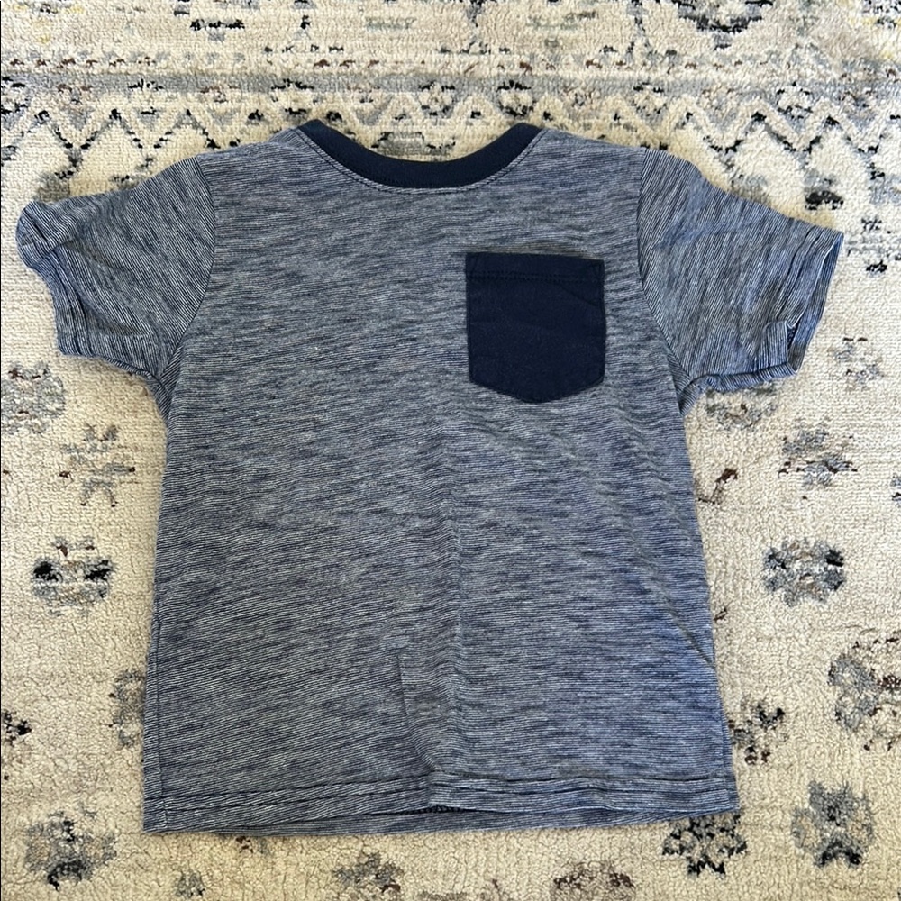 Kids Gray and Black Pocket Tee